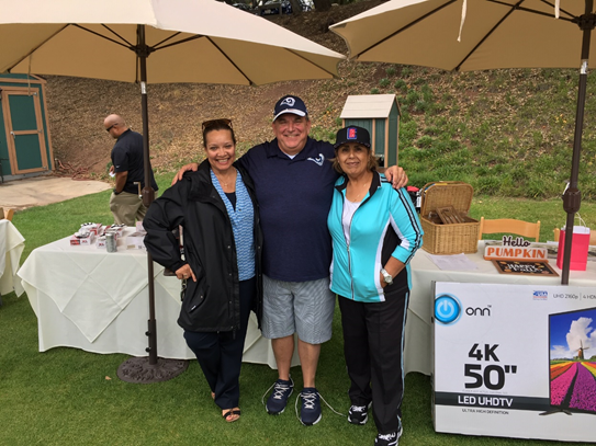 Rosalinda Vint, Women of Substance and Men of Honor, VYCF Acting Superintendent Kenny Fewer and Julia Campos from Parents of Murdered Children, Ventura Co. Chapter, at the 11th Annual Ventura Charity Golf Tournament at the Ojai Valley Inn, Sept. 27.