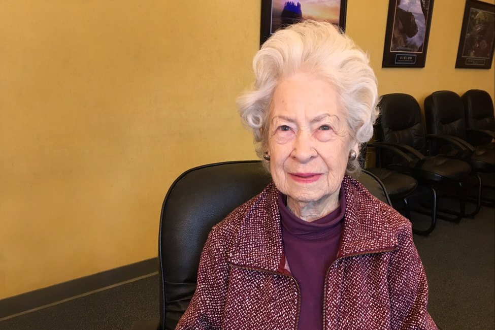 91 year old volunteer Grace Martinez , 