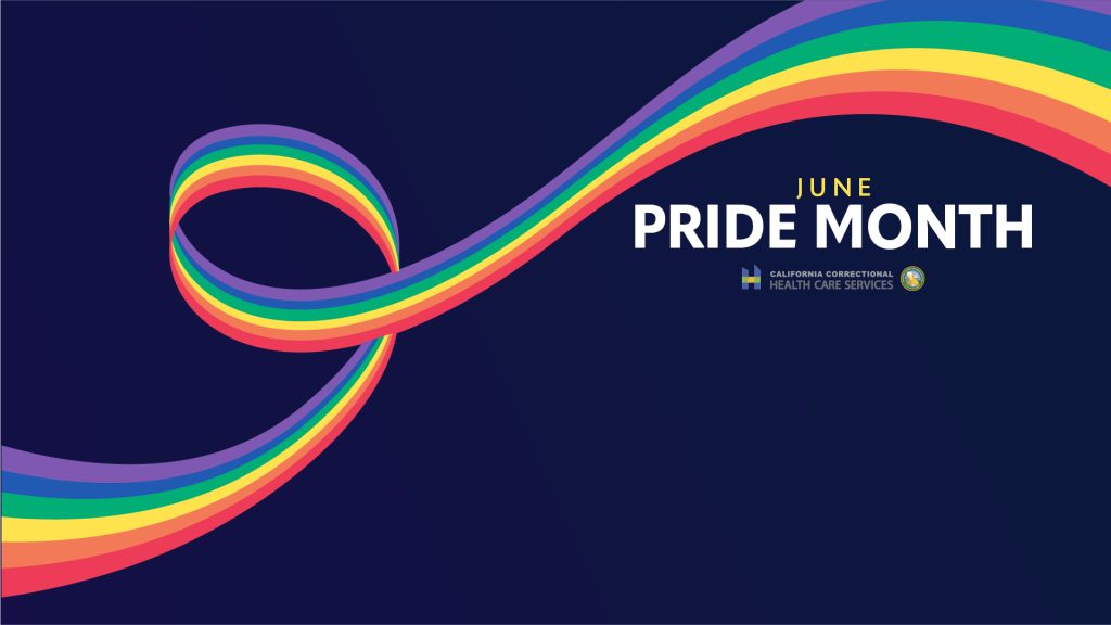 Pride month background with rainbow swirls