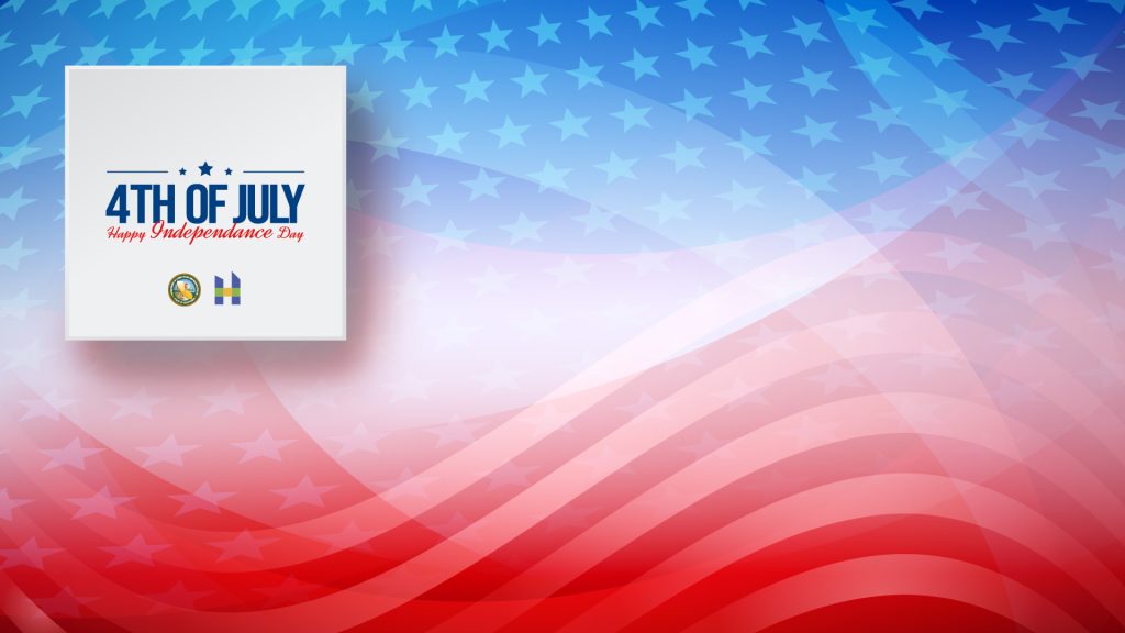 4th of July with transparent American flag