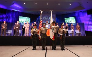 Medal of Valor 2014 opening ceremony with honor guard.