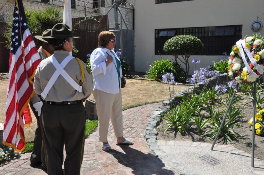 Wreath-laying ceremony at San Quentin in 2015.