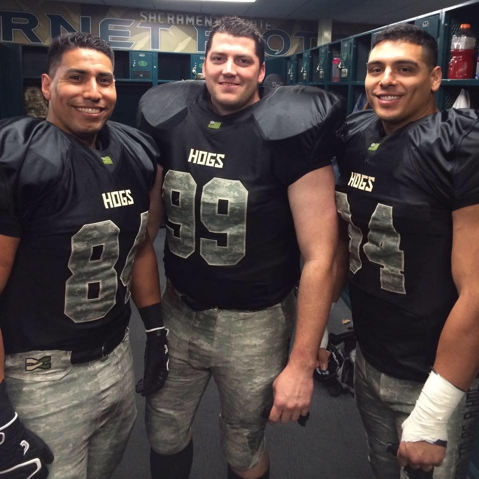 CDCR staff play a charity football game.