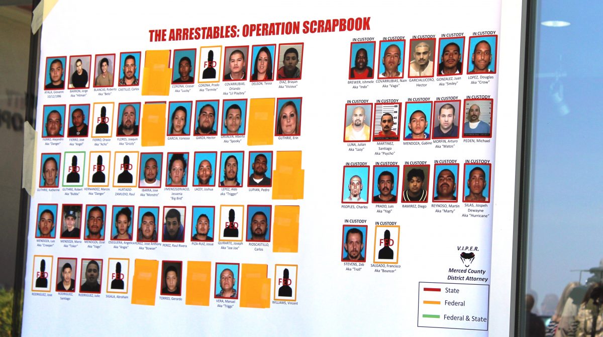 Mugshots of people arrested during Operation Scrapbook.
