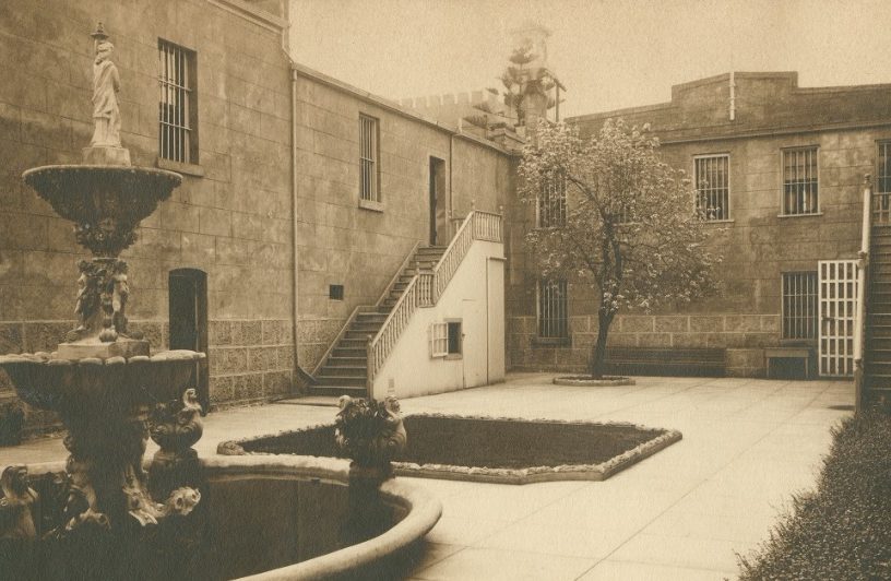 A prison courtyard for women.