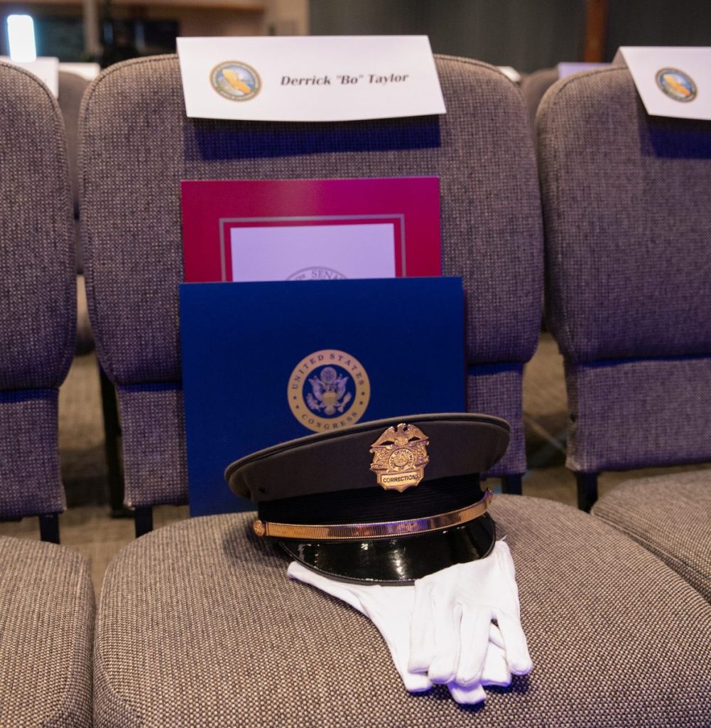 Derrick "Bo" Taylor was posthumously recognized during the 2018 Medal of Valor ceremony for his bravery during the 2017 Las Vegas shooting.