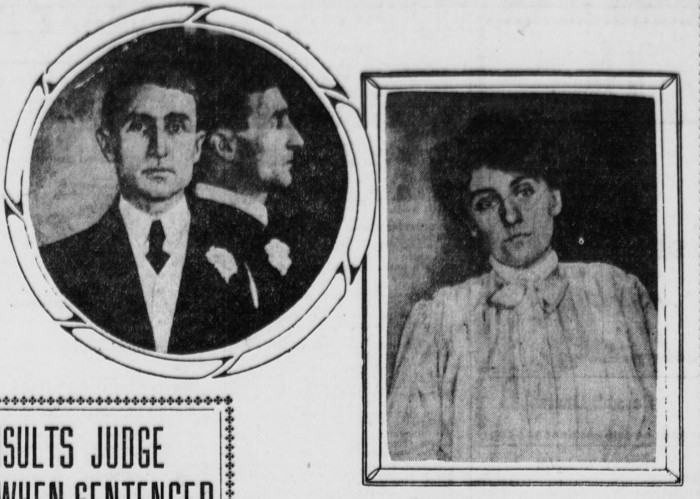 Photo of man and woman from newspaper. 