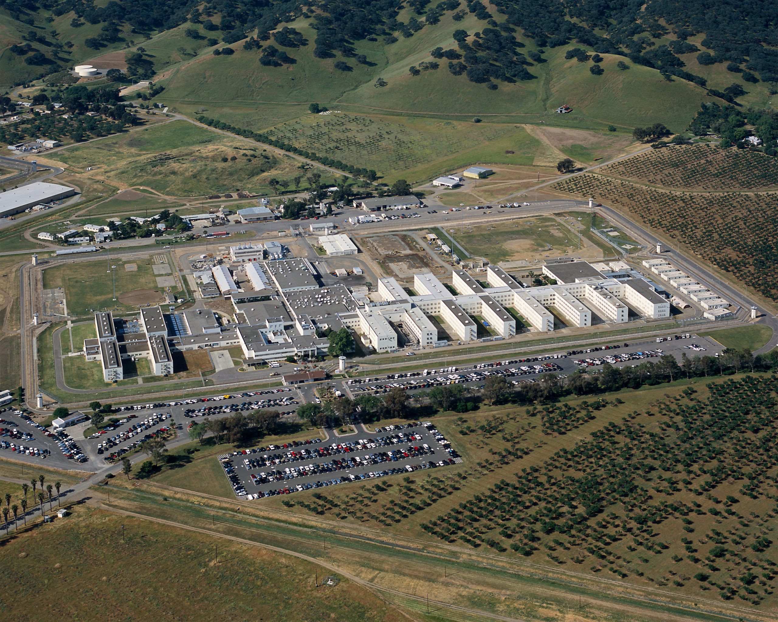 Aerial photo of a medical prison.