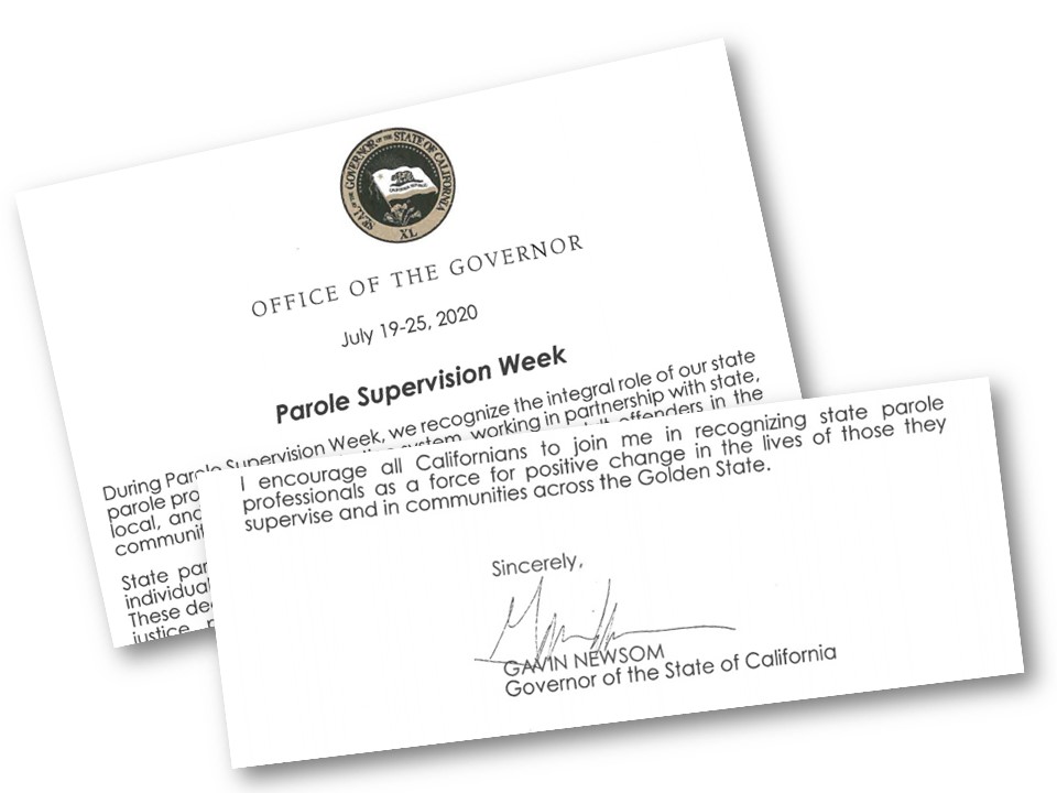 Parole Supervision Week Governor Newsom proclamation.