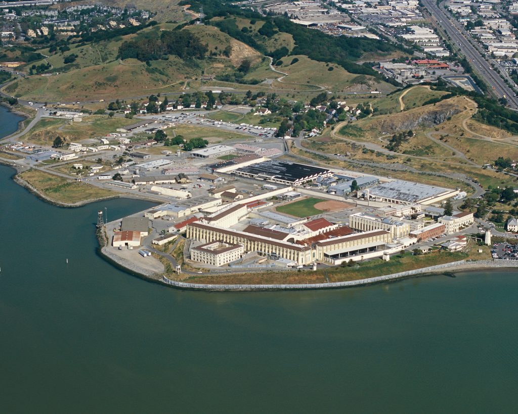 San Quentin State Prison aerial view.