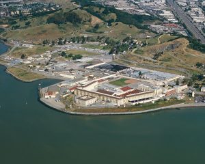 San Quentin State Prison aerial view.