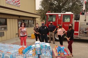 CDCR staff gather items to donate to fire evacuees in Frenso County.