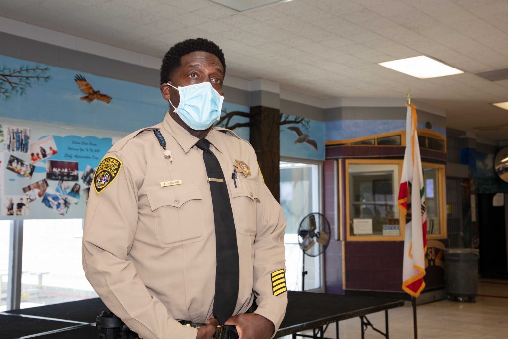 Correctional Officer wearing a mask