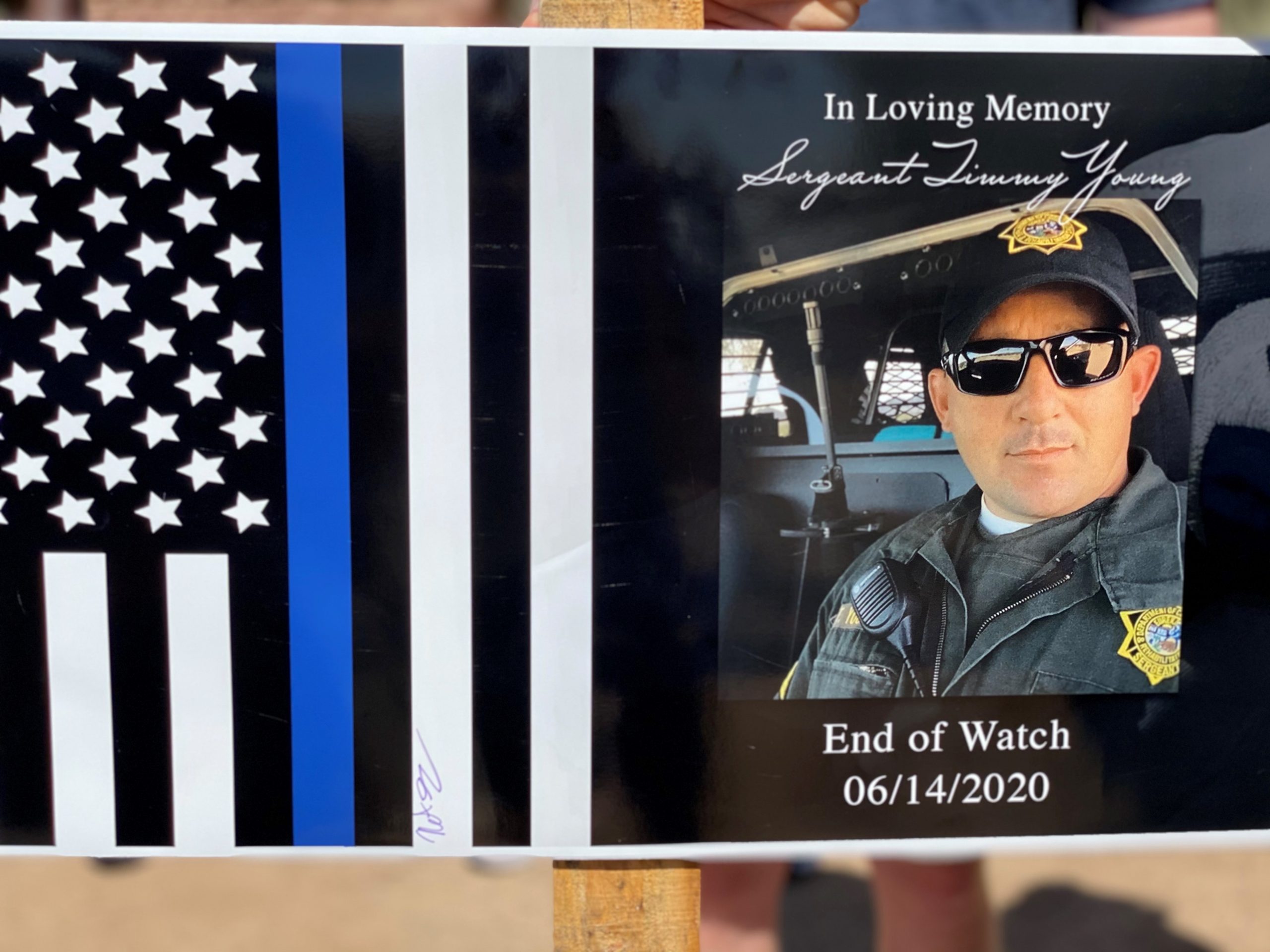 Photos honor fallen officers.
