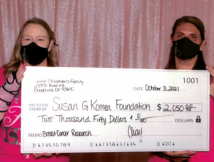 CCWF donation for breast cancer awareness.