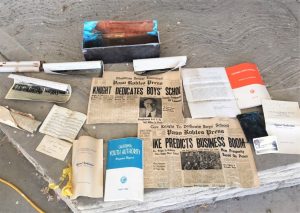 Paso Robles facility time capsule contents show newspapers, photos and booklets.