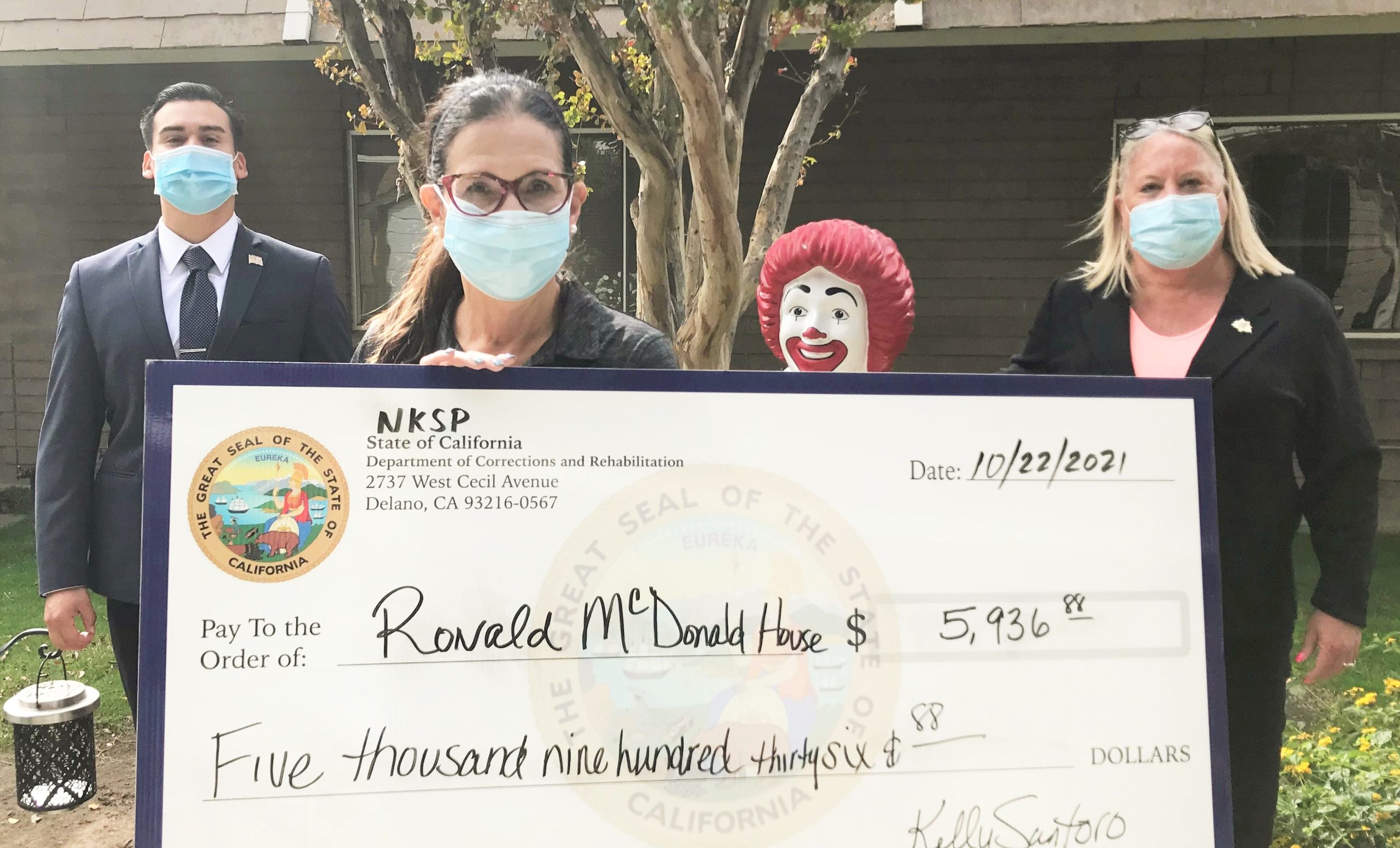 North Kern prison staff donate to charities such as Ronald McDonald House.