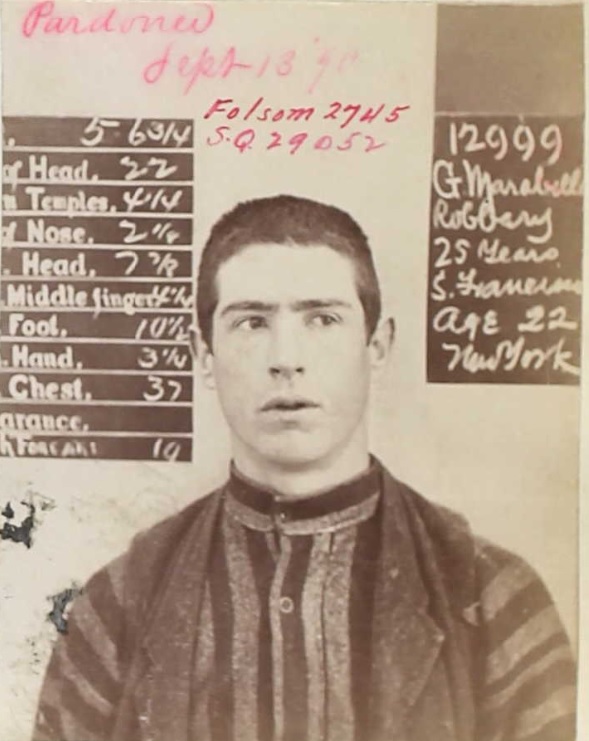 Photo of George Moore at Folsom Prison.