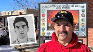 Early photo and 2021 photo of Joseph Castillo at CDCR California Correctional Center.