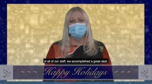 State leaders thank staff with holiday video message.