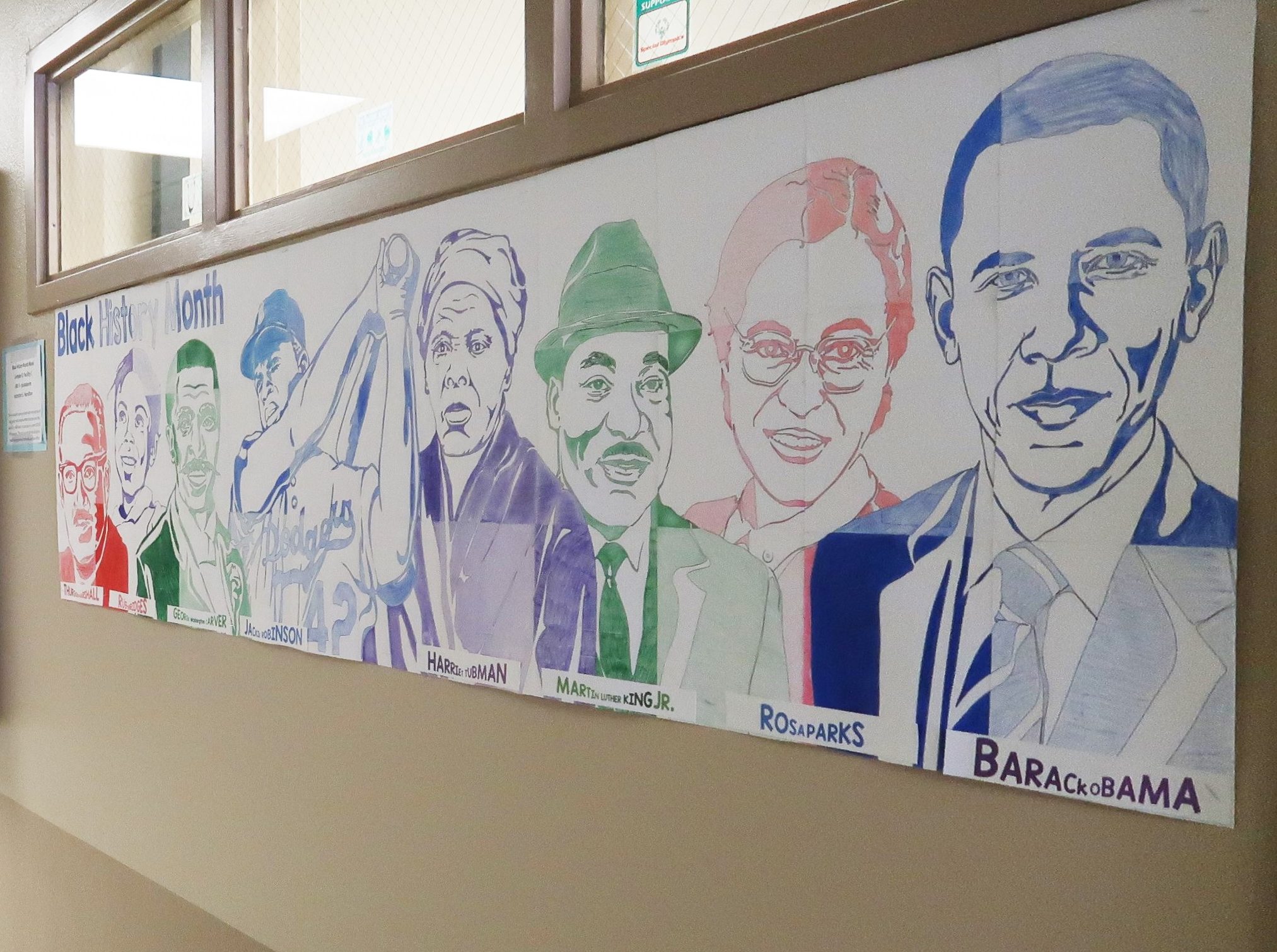 Black HIstory Month mural at Avenal State Prison shows civil rights leaders.
