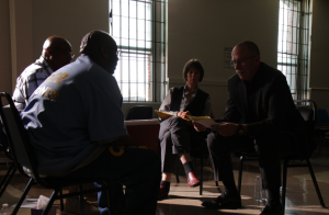 Victim Offender Dialogue held in a prison.