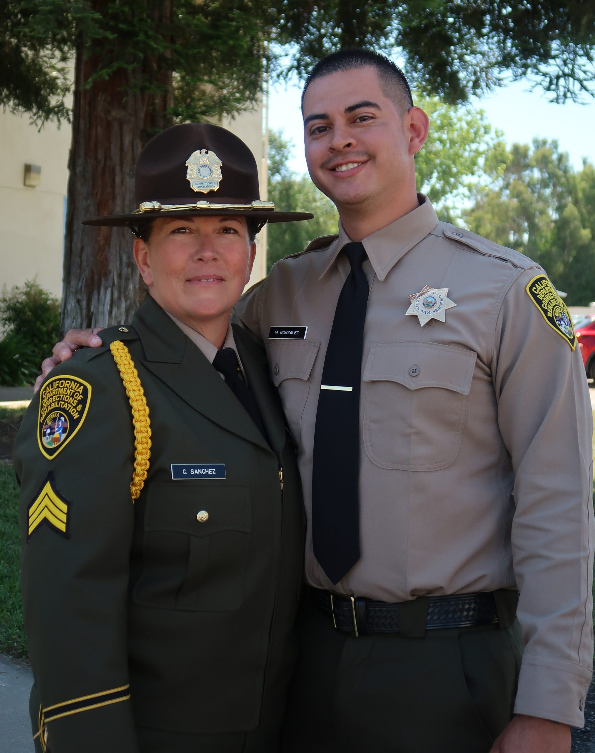 A sergeant and an officer at the academy.