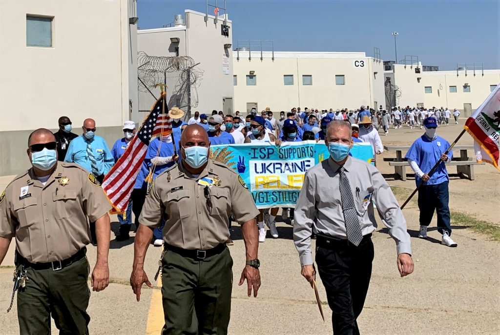 Staff, incarcerated walk for Ukraine war victims