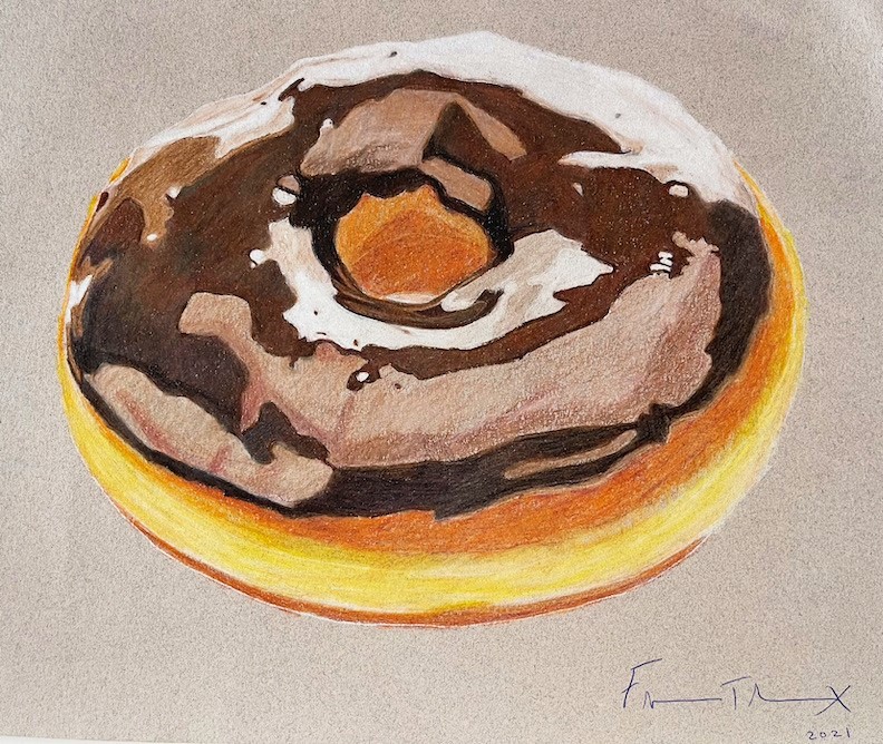 Artwork of a donut.