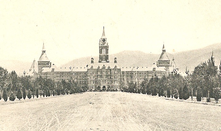Old postcard of Napa State Hospital.