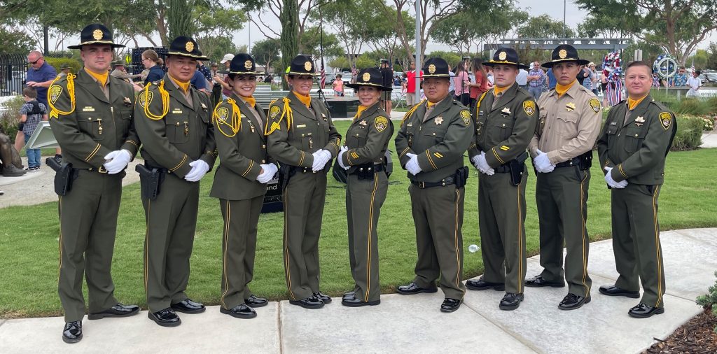 CDCR Honor Guard standing in a line.