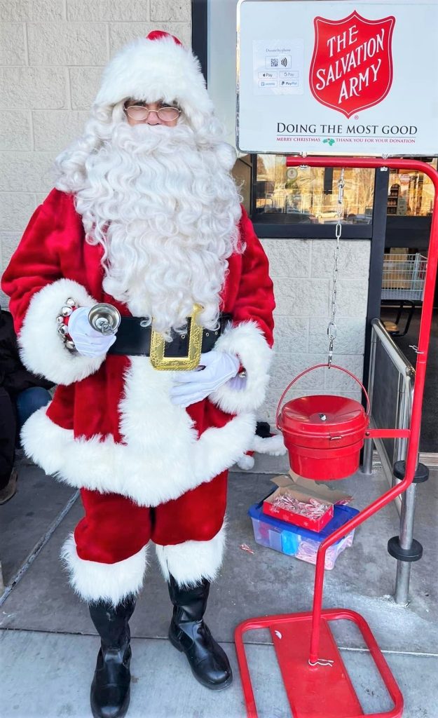 Santa rings a bell for Salvation Army's red kettle campaign.