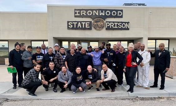 Ironwood prison staff and those who organized an inspirational event.