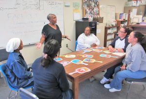 Women's support group in a prison.