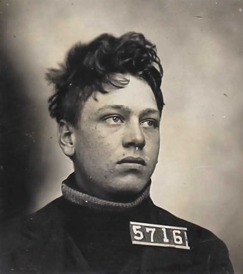 Young man with inmate number 5716 in 1904.