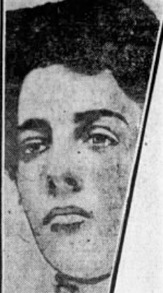 Newspaper illustration of woman who was shot twice but survived.