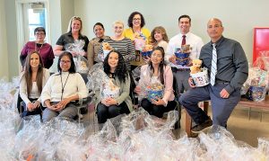 North Kern State Prison staff and Easter basket to donate to a children's hospital.