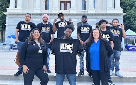 Anti-Recidivism Coalition (ARC) members with DJJ staff at the California Capitol.
