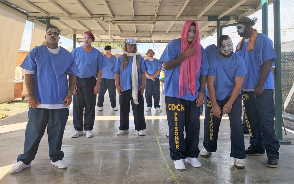 Incarcerated actors perform short skits at California Institution for Men (CIM).