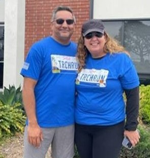 two DAPO employees at Torch Run