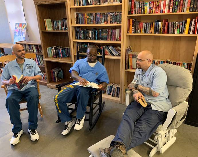 CMF incarcerated reading at the book nook