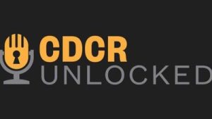 CDCR Unlocked with microphone logo.