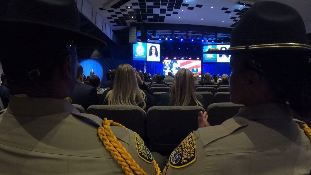 A closer look at the Medal of Valor ceremony from the audience's perspective.