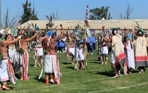 Navajo Code Talkers performing a dance at CTF