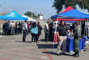 CIW Employee Health Fair with staff milling around pop-up tents.