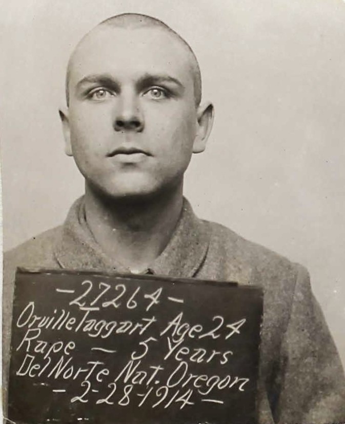 Prison intake photo of Orville Taggart, 27264, Del Norte, Rape, 5 years, Native of Oregon, Age: 24.