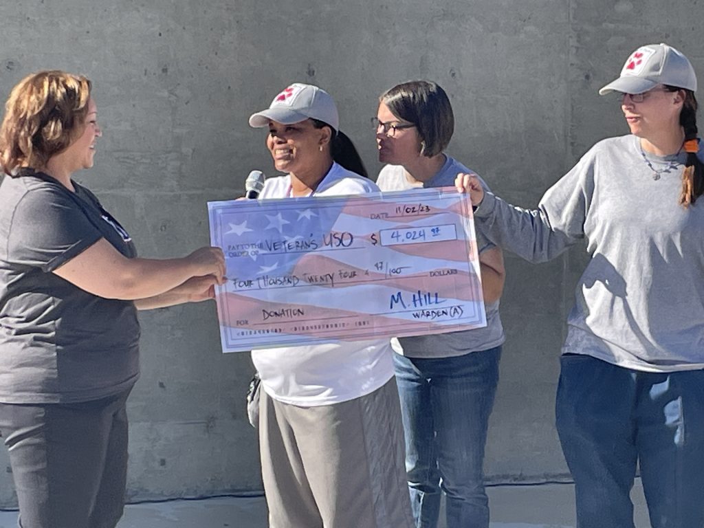 To support troops, incarcerated population donated raised $4,000 for the USO.
