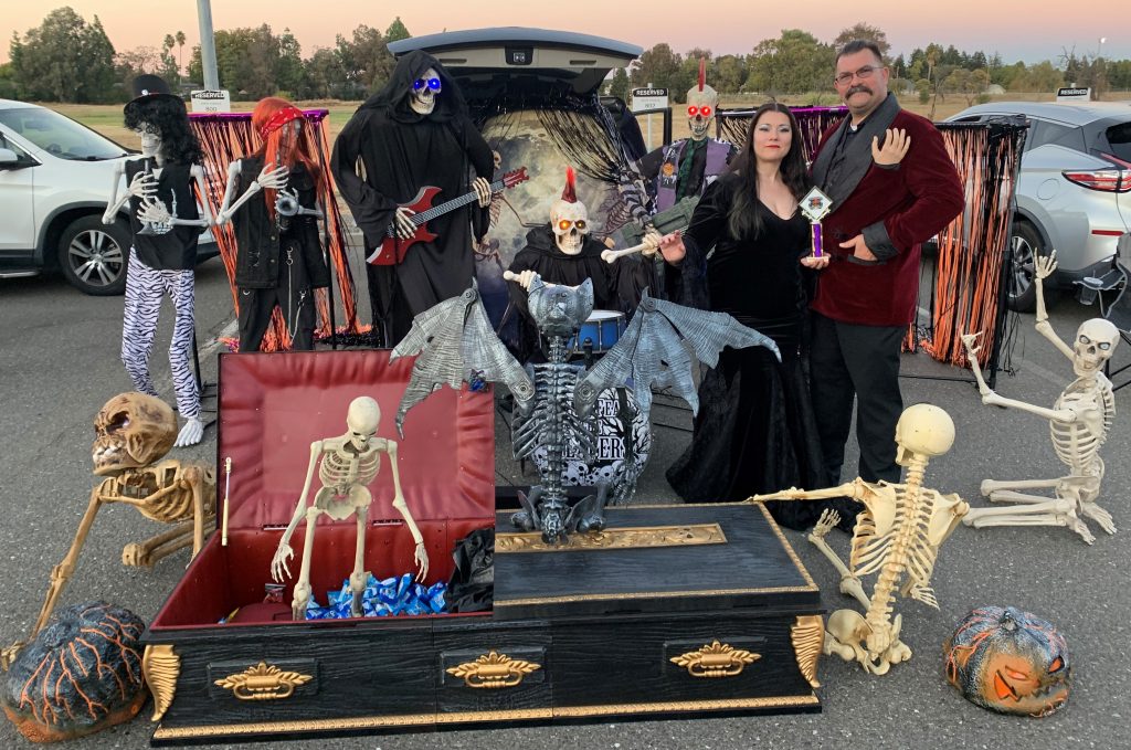 CMF staff decorate vehicle for CDCR Halloween