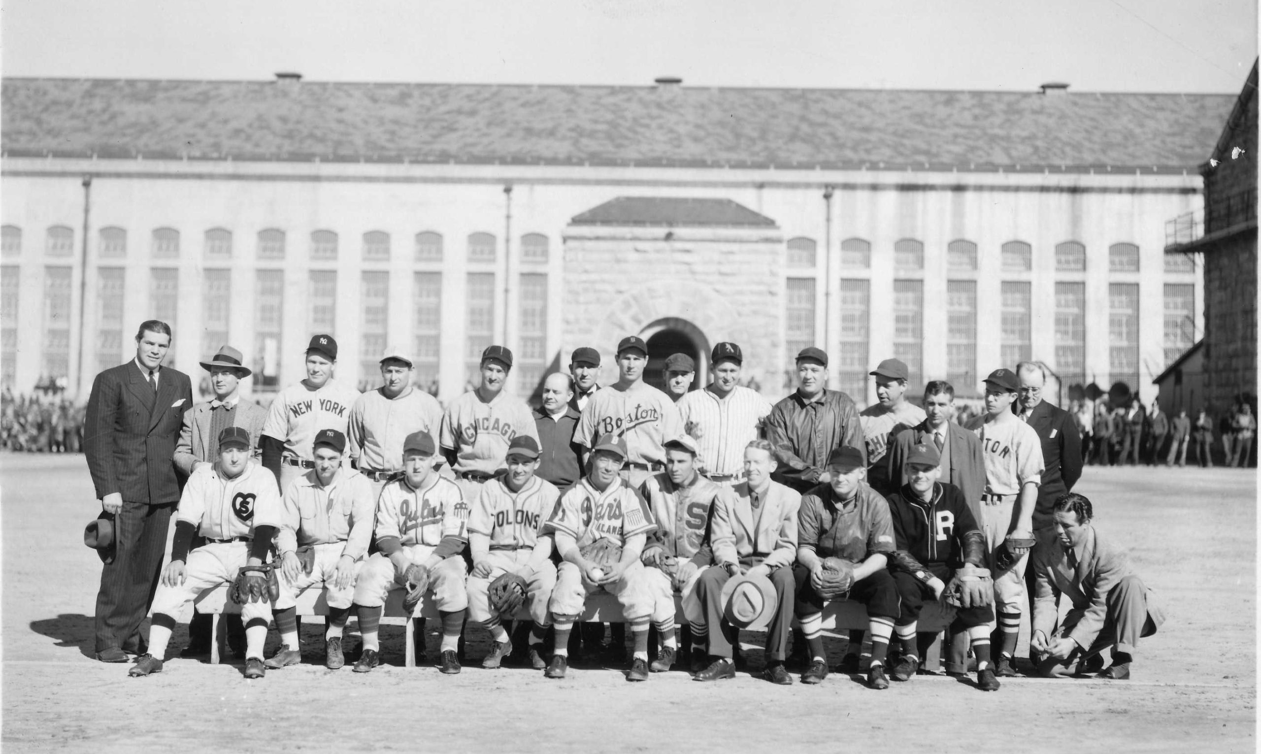 Folsom prison baseball teams around 1930s or 1940s.