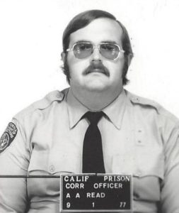 Jack Read sits for a staff identification photo at San Quentin in 1977.